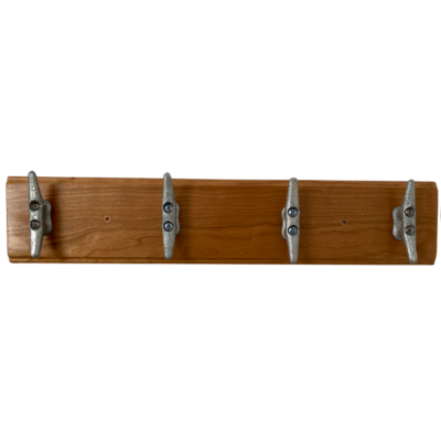 Handmade Solid Cherry Coat rack with Cleat hooks