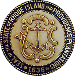 Seal of the State of Rhode Island and Providence Plantations 1636 Blue and Gold